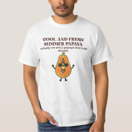 Camiseta Personaje de Papaya Fresca y Genial para el Verano