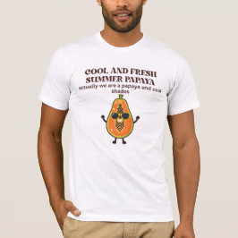 Camiseta Personaje de Papaya Fresca y Genial para el Verano