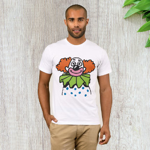 Camiseta Personaje de payaso caprichoso con cabello naranja