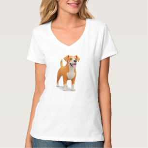 Camiseta Personaje de perro de dibujos animados 3D lindo ai