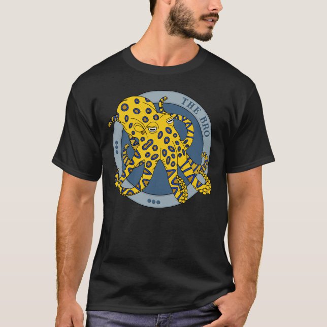 Camiseta Personaje de pulpo en anillo azul australiano (Anverso)