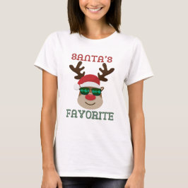 Camiseta Personaje de Reno Favorito de Santa