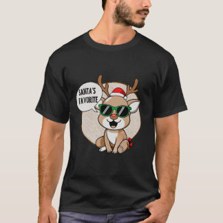 Camiseta Personaje de Reno Favorito de Santa