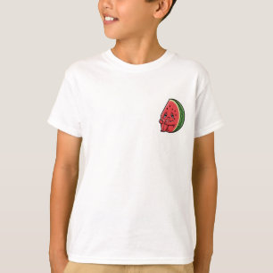 Camiseta Personaje de sandía llorando triste para niños