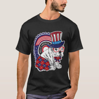 Camiseta Personaje divertido de perrito con el sombrero del