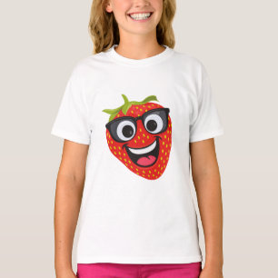 Camiseta Personaje Genial de Fresa – Arte Divertido de Frut