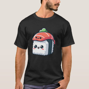 Camiseta personaje kawaii de sushi - comida