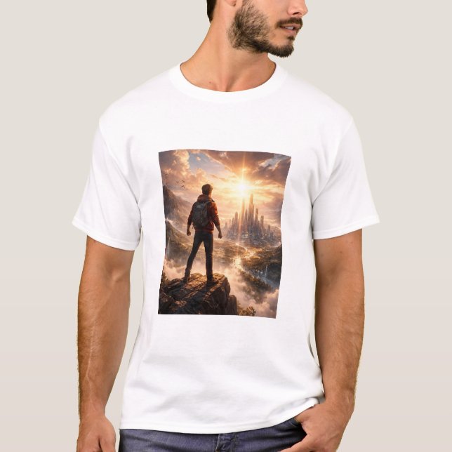 Camiseta Personaje Masculino Sci-Fi (Anverso)