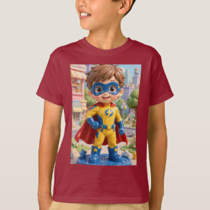 Camiseta Personaje Original Superhéroe Niño Relámpago 3D