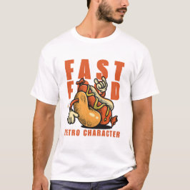Camiseta Personaje retro de comida rápida