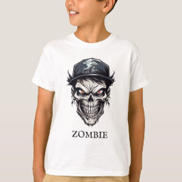 Camiseta Personaje Zombie Malvado, No Muerto