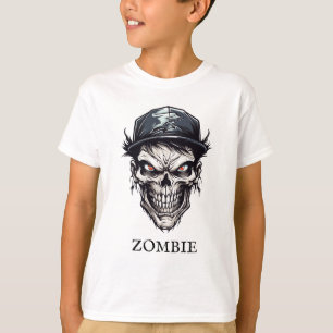 Camiseta Personaje Zombie Malvado, No Muerto