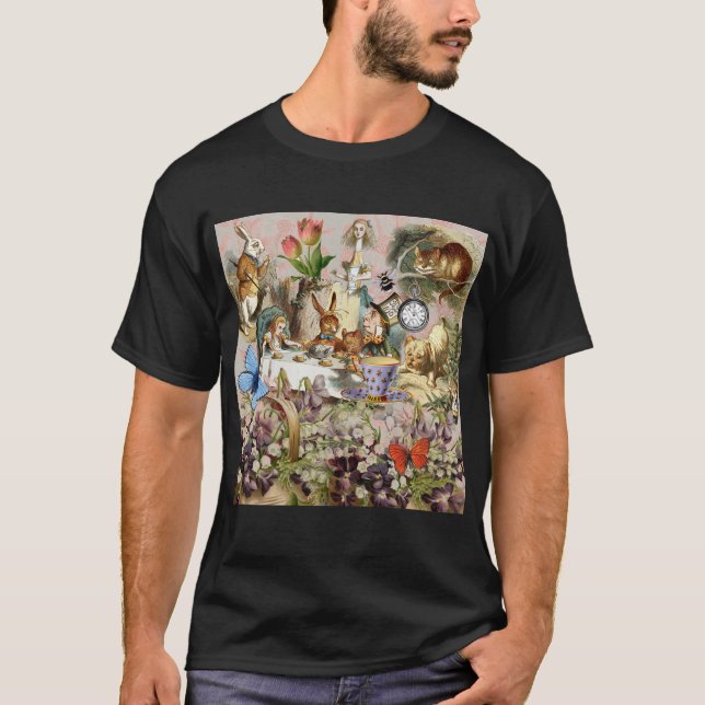 Camiseta Personajes de Alice in Wonderland tea fiesta (Anverso)