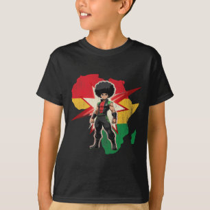 Camiseta Personajes de Anime Manga Juneteenth, Cultura Afri