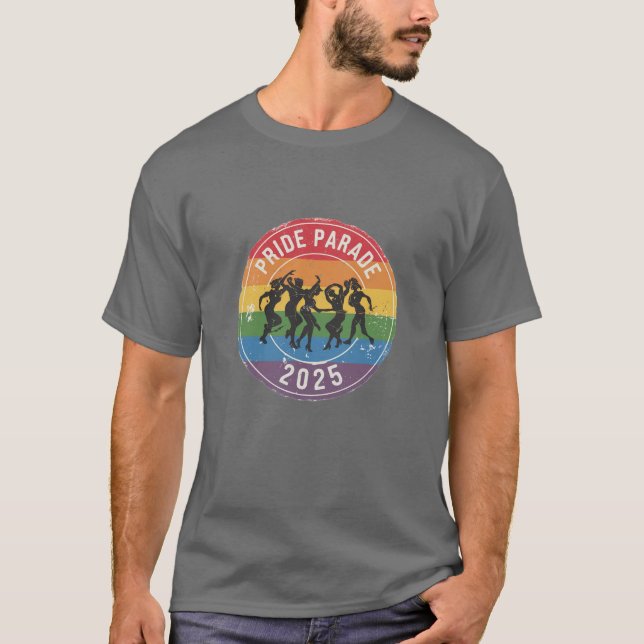 Camiseta Personajes de baile del desfile del orgullo (Anverso)