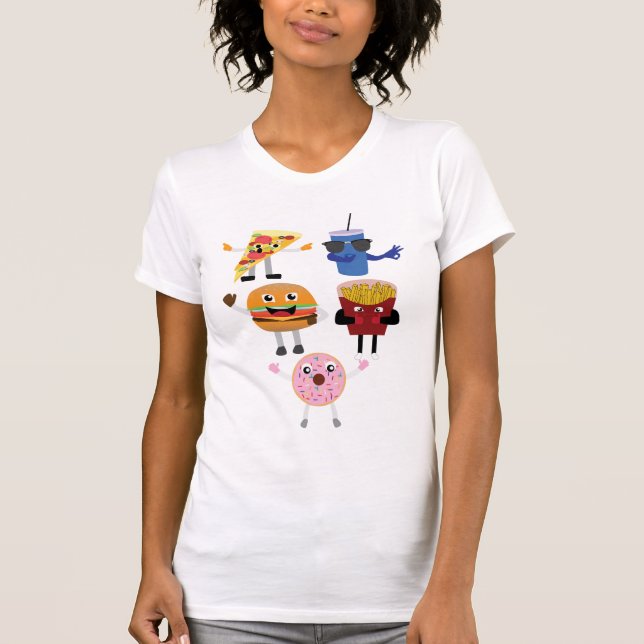 Camiseta Personajes de Comida (Anverso)