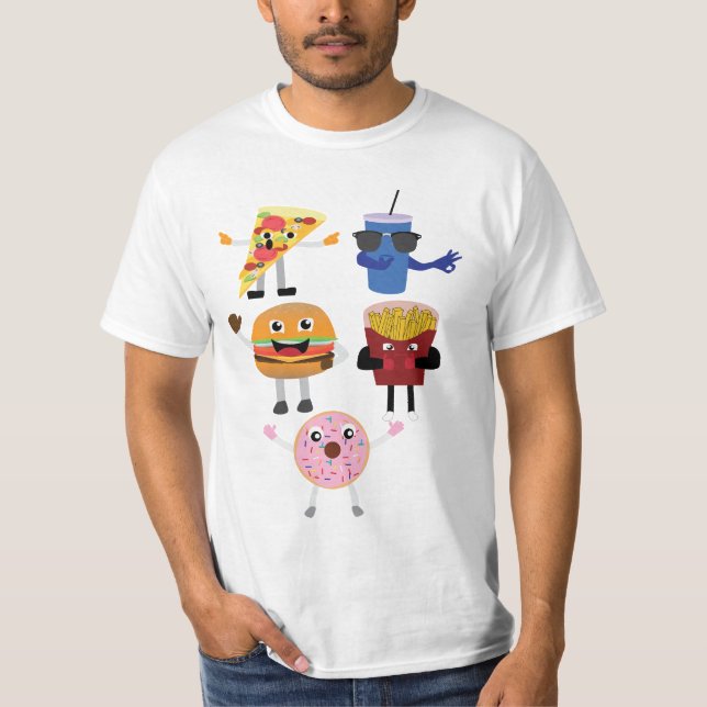 Camiseta Personajes de Comida (Anverso)