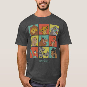 Camiseta Personajes de Disney El Rey León Años 90 Cuadrícul