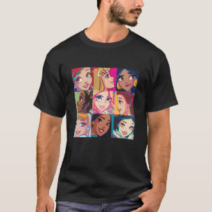 Camiseta Personajes de Disney Princess Pop Art Grid Swea