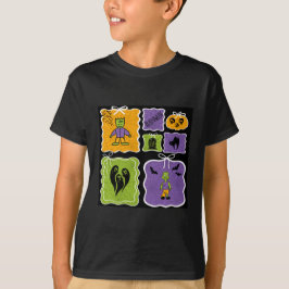 Camiseta Personajes de Halloween lindos Frankenstein y Zomb