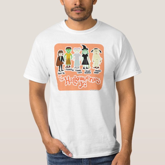 Camiseta Personajes de Halloween Personalizado Junior de Ha (Anverso)