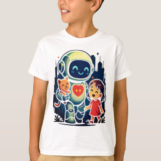 Camiseta Personajes de IA y Robot – Colección de Diseño Fut