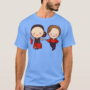 Camiseta Personajes De Pareja De Bailarines De Flamenco Cut