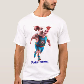 Camiseta Personajes de Pig graciosos de Porky Personas. Atl