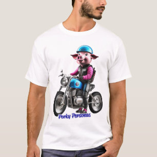Camiseta Personajes de Pig graciosos de Porky Personas. Bik