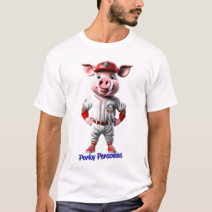 Camiseta Personajes de Pig graciosos de Porky Personas. Bol