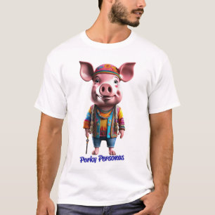 Camiseta Personajes de Pig graciosos de Porky Personas. Hip