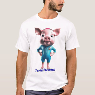 Camiseta Personajes de Pig graciosos de Porky Personas. Nad