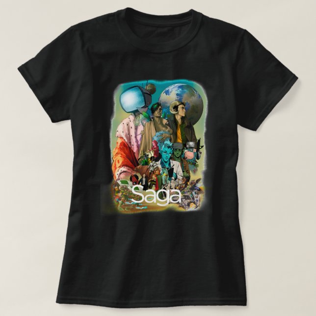 Camiseta Personajes de saga cómico geek Classic (Diseño del anverso)
