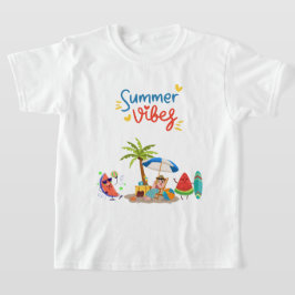 Camiseta Personajes de sandía lindos relajándose bajo una p