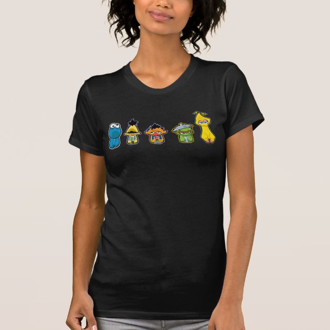 Camiseta Personajes de Zombie Sesame Street (Anverso)