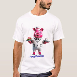 Camiseta Personajes divertidos de Porky Personas. Camarero