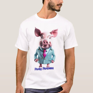 Camiseta Personajes divertidos de Porky Personas Pig