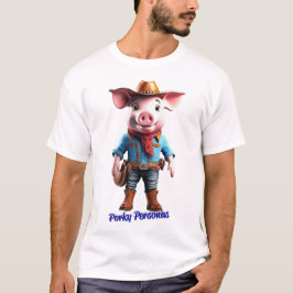 Camiseta Personajes divertidos de Porky Personas Pig