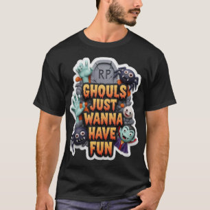 Camiseta Personajes juguetones de Halloween en claymation y