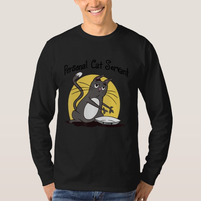 Camiseta Personal Cat Servant  black Cat  mom cat dad (Anverso)