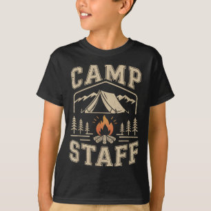 Camiseta Personal de campamento retro de verano Staff de ac