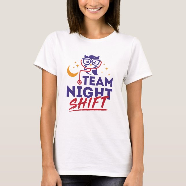 Camiseta Personal de enfermería del Hospital de turno noctu (Anverso)