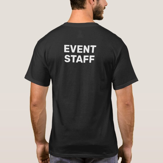 Camiseta Personal de eventos negro plano (Reverso)