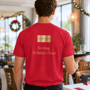 Camiseta Personal de Navidad con Logo Rojo Sirviendo Alegrí
