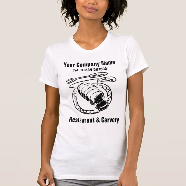Camiseta Personal de negocios de restaurante (Anverso)