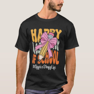 Camiseta Personal de Oficina Feliz Último Día de Colegio La