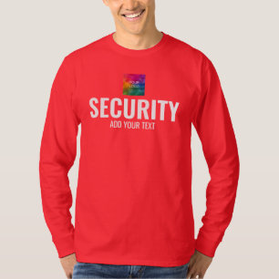 Camiseta Personal de seguridad Mens Red Template Modern