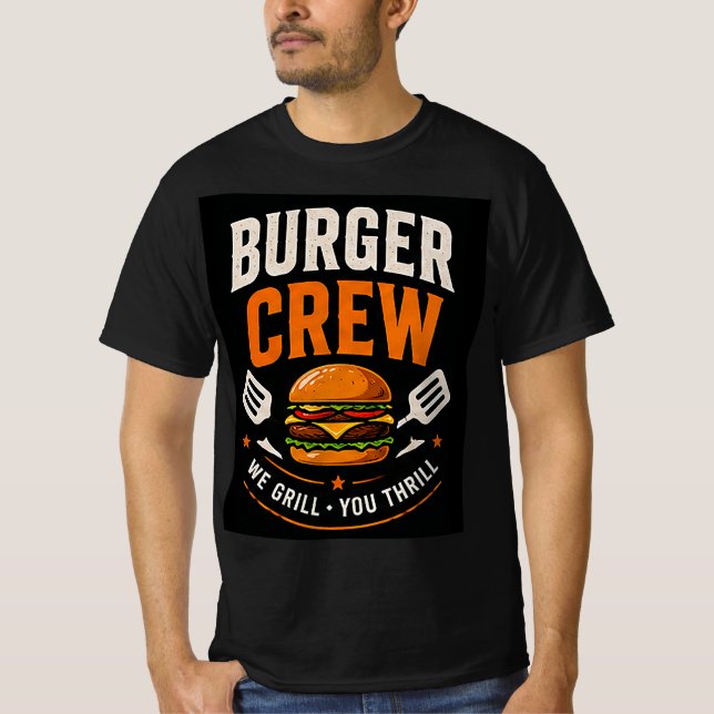 Camiseta 🍔 Personal del restaurante de comida rápida Burge (Anverso)