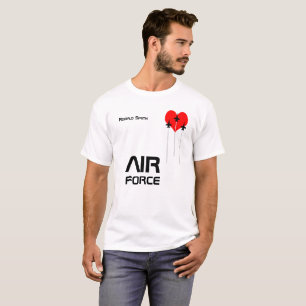 Camiseta Personal divertido del corazón rojo de la fuerza