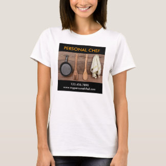 Camiseta personal elegante del cocinero
